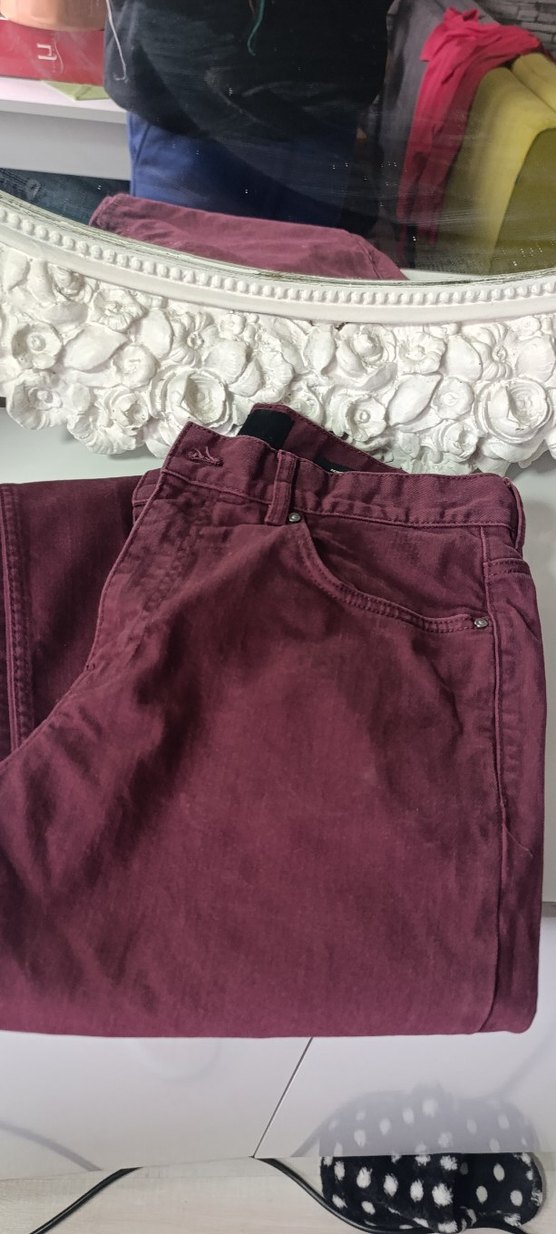 Bordo Dar Kesim Pantolon - Görsel 5