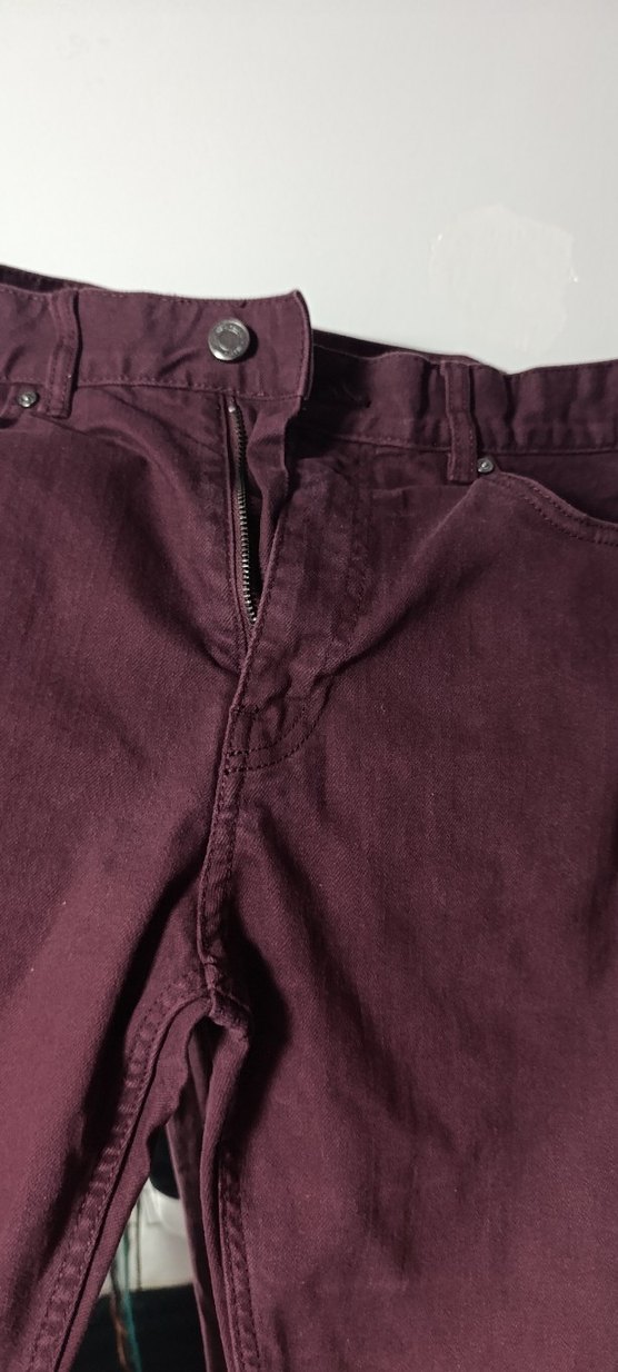 Bordo Dar Kesim Pantolon - Görsel 4