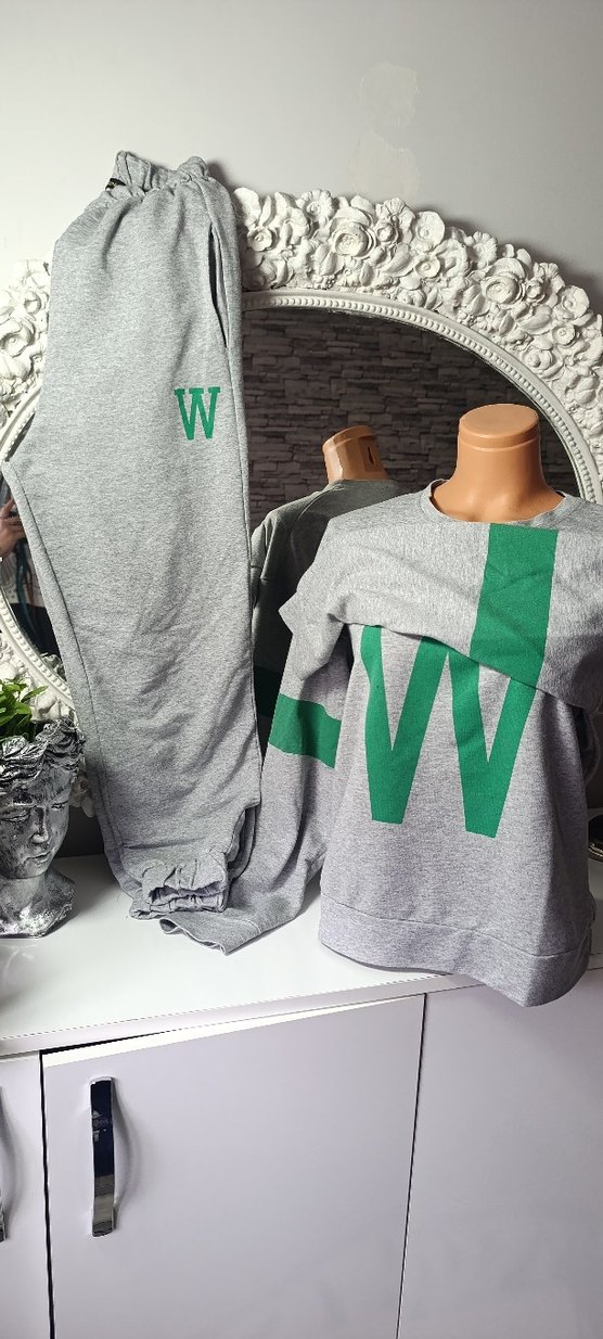 Gri Baskılı Oversize  Eşofman Takımı - Görsel 5