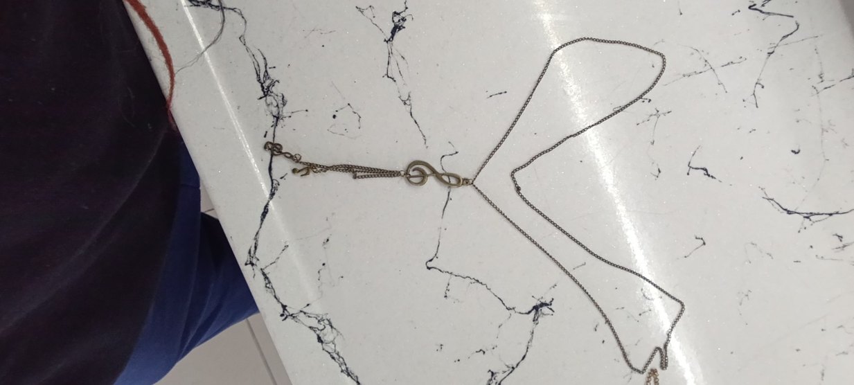 Sol Anahtarı Desenli Kadın Kolye - Görsel 3