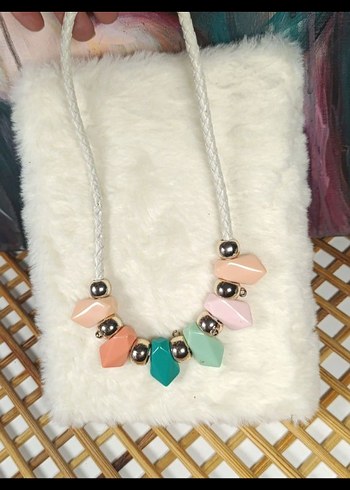 Renkli Boncuklu Uzun Bohem Kolye - Görsel 3