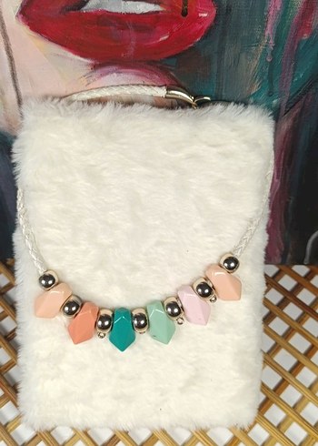 Renkli Boncuklu Uzun Bohem Kolye - Görsel 4