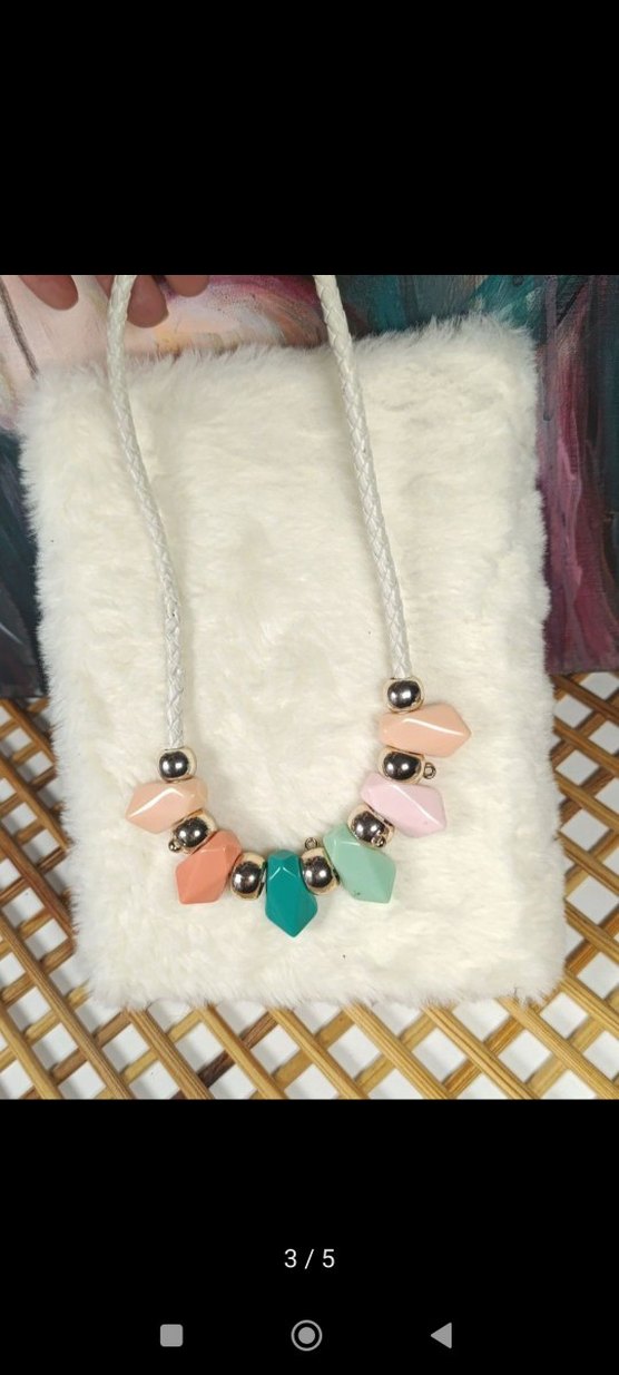 Renkli Boncuklu Uzun Bohem Kolye - Görsel 3