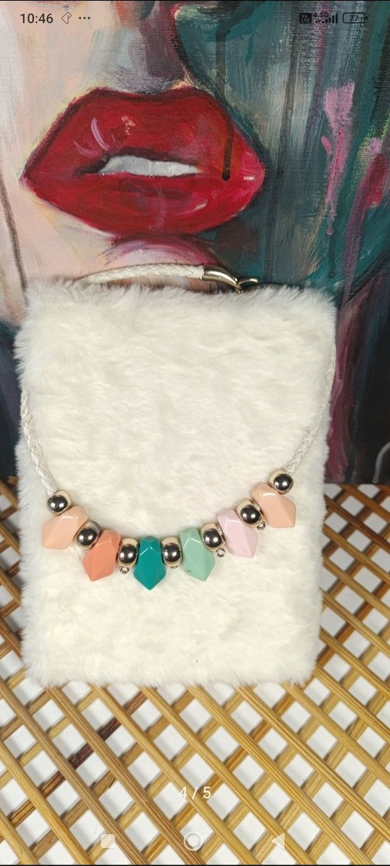 Renkli Boncuklu Uzun Bohem Kolye - Görsel 4