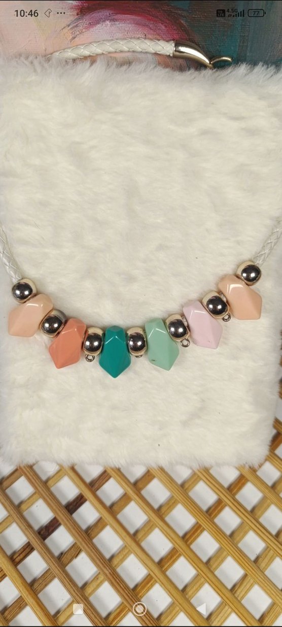 Renkli Boncuklu Uzun Bohem Kolye - Görsel 5