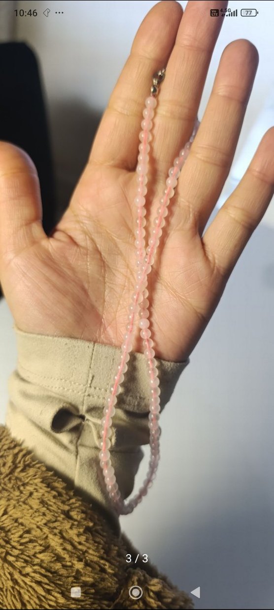 Pembe Boncuklu Midi Bohem Kolye - Görsel 3