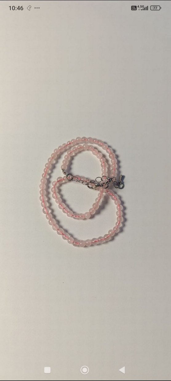 Pembe Boncuklu Midi Bohem Kolye - Görsel 2