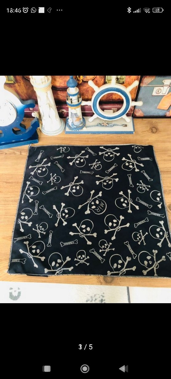 Siyah Gotik Kadın Fular - Görsel 3