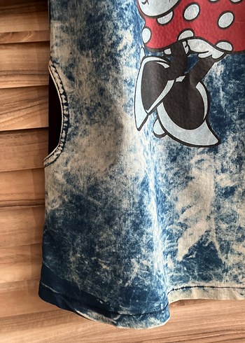 Mickey Baskılı Kot Elbise - Görsel 3