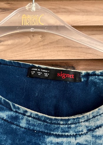 Mickey Baskılı Kot Elbise - Görsel 4