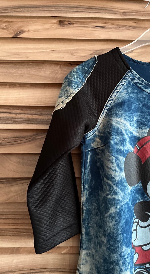 Mickey Baskılı Kot Elbise - Görsel 2