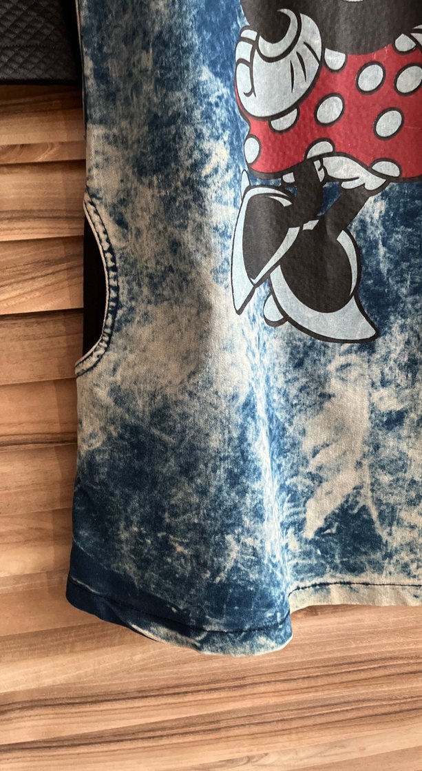 Mickey Baskılı Kot Elbise - Görsel 3