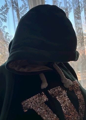 Kadın Haki Kapüşonlu üç iplik Fermuarlı Sweatshirt - Görsel 3