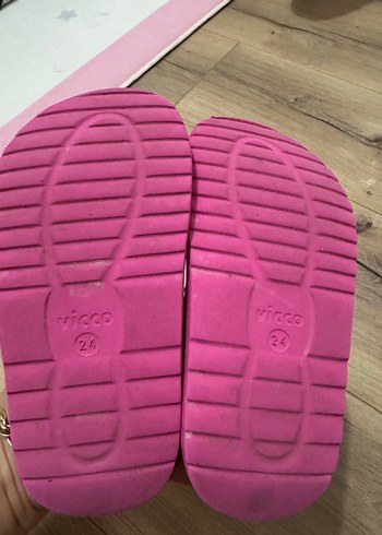 Kız Çocuk Pembe Cırtcırtlı sandalet - Görsel 3