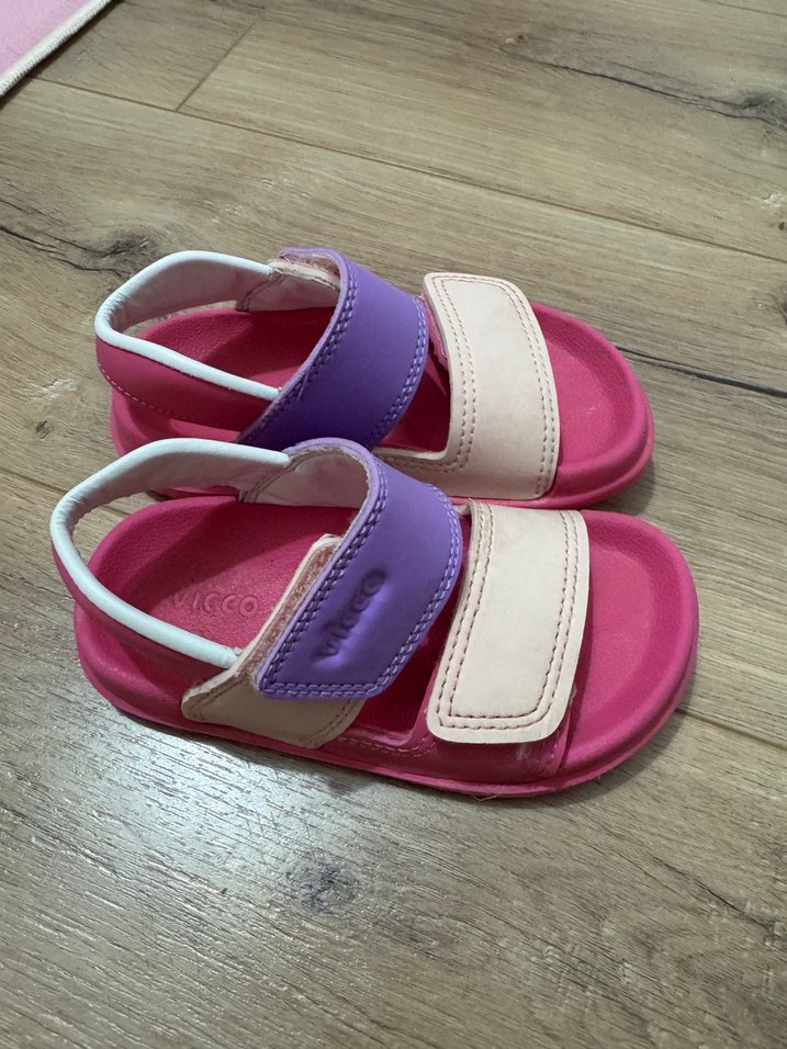 Kız Çocuk Pembe Cırtcırtlı sandalet - Görsel 2