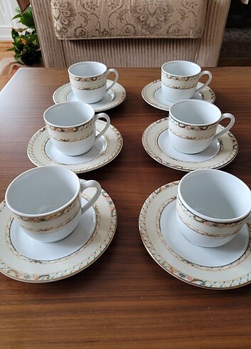 Güral Porselen 6lı fincan takımı 