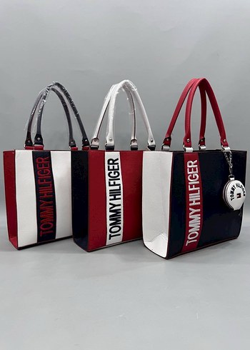 Beden beyaz Renk Tommy Hilfiger Beyaz Deri Kadın Çanta