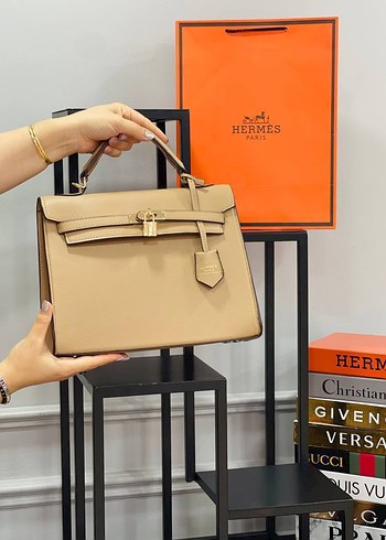 Beden kahverengi Renk Hermes Kahverengi Deri Kadın Çanta