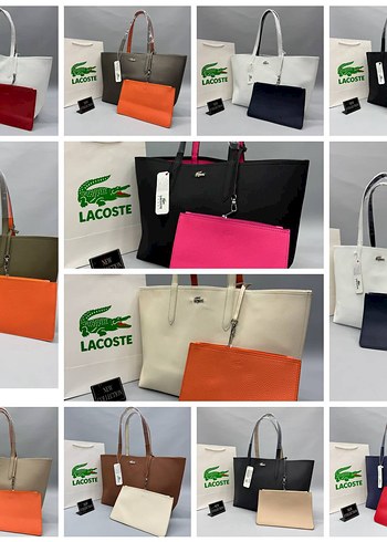 Lacoste Beyaz Deri Kadın El Çantası