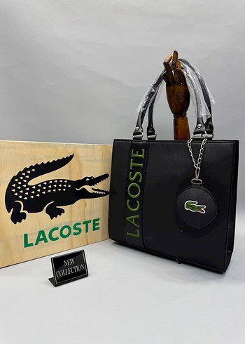 Beden mavi Renk Lacoste Mavi Deri Kadın Çanta