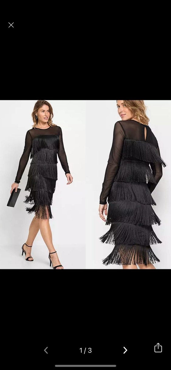 Siyah Püsküllü Uzun Abiye Elbise - Görsel 5