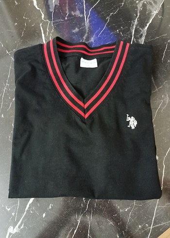 orijinal Polo marka v yaka bayan tişört - Görsel 7