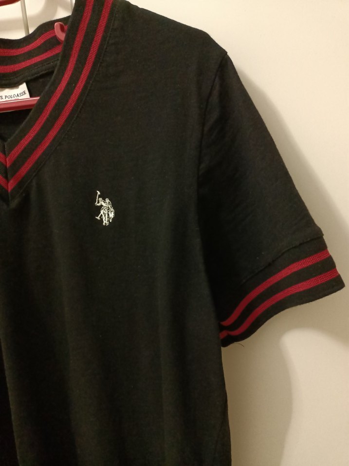 orijinal Polo marka v yaka bayan tişört - Görsel 4