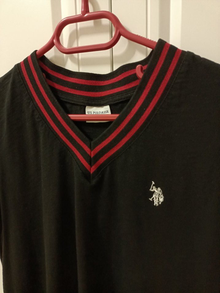 orijinal Polo marka v yaka bayan tişört - Görsel 5