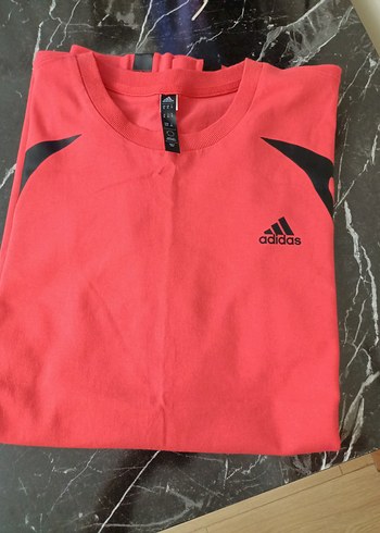 Kırmızı Adidas Baskılı Kısa Kollu Xl beden Erkek Tişört - Görsel 6