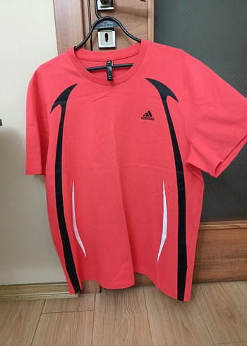 Kırmızı Adidas Baskılı Kısa Kollu Xl beden Erkek Tişört - Görsel 2