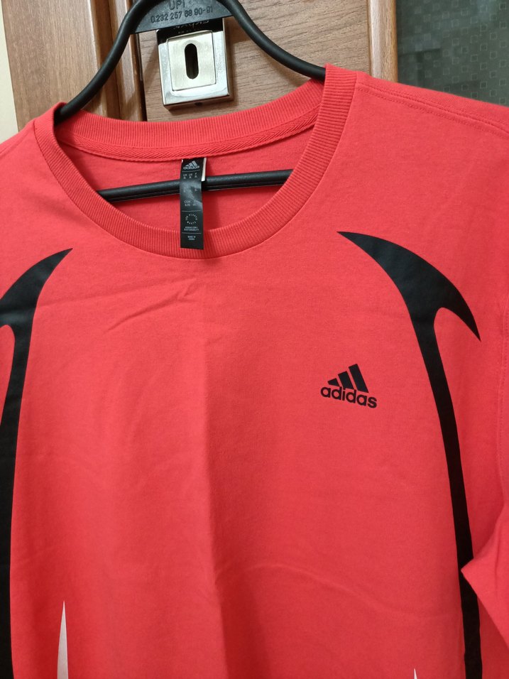 Kırmızı Adidas Baskılı Kısa Kollu Xl beden Erkek Tişört - Görsel 3
