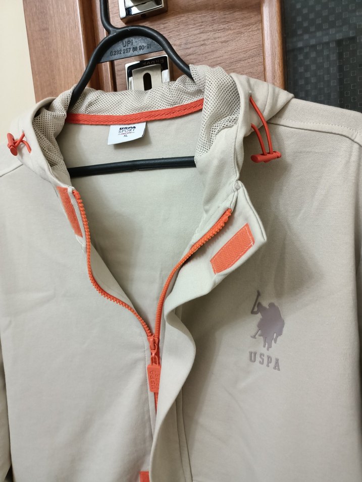 orijinal Polo marka Bej Fermuarlı Erkek Sweatshirt - Görsel 4