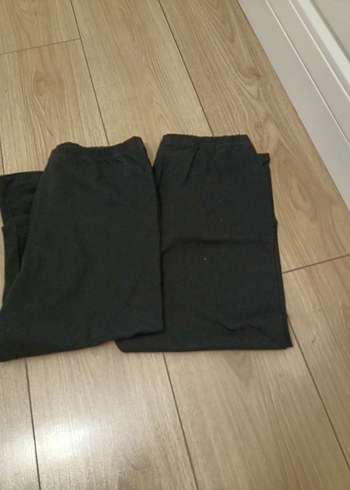Diğer 2 adet 2 XL beden Siyah Kadın Tayt, Elastik Bel, penye Kumaş