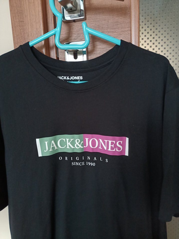 Jack&Jones Siyah Baskılı Erkek Tişört - Görsel 3