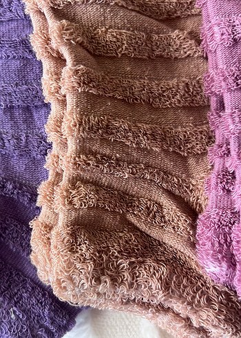 LUYIK Kadın Pastel Mor Batik Desenli Havlu - Görsel 2