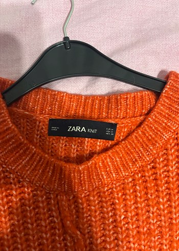 Kırmızı Örgü Kadın Kazak - Görsel 2