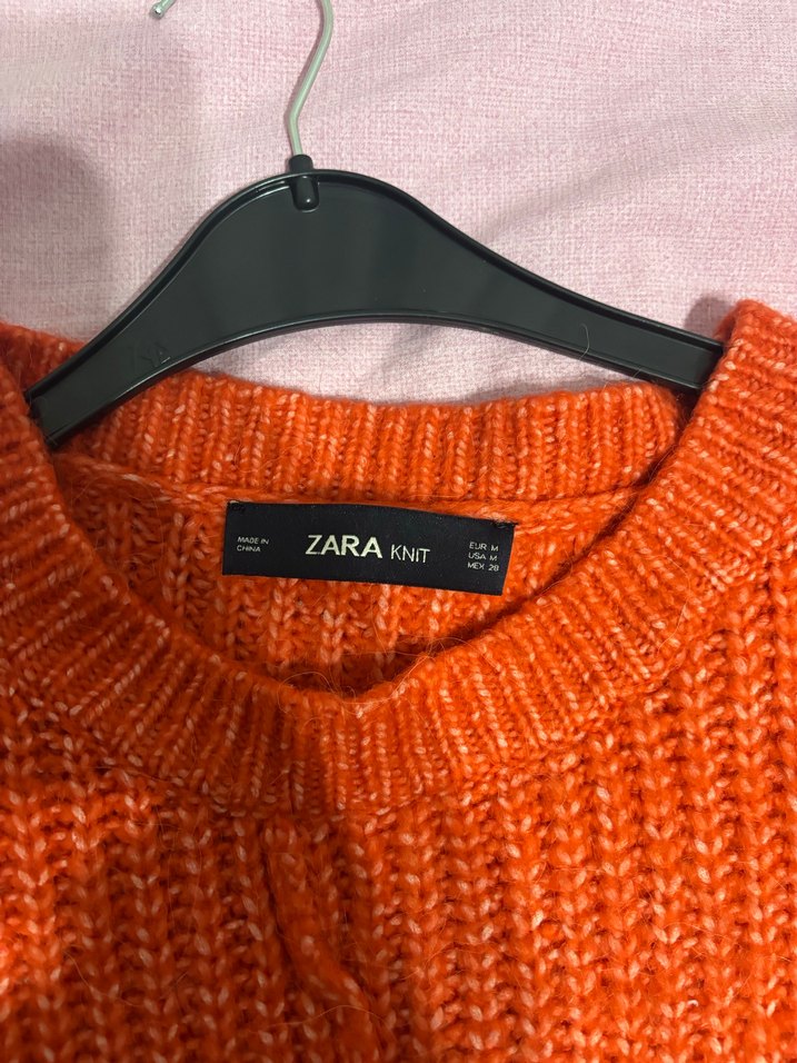 Kırmızı Örgü Kadın Kazak - Görsel 2