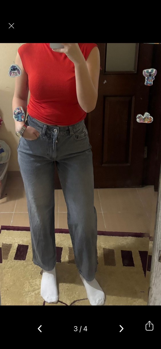 OXXO gri mom jean - Görsel 2