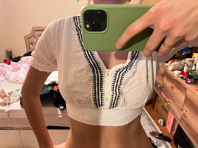 Pull and Bear Pull And Bear Kısa Kollu Crop