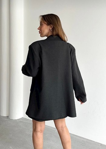 Diğer Siyah Kadın Oversize Blazer