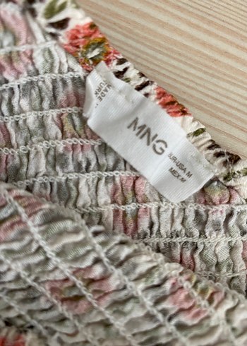 m Beden çeşitli Renk Mango Genç Kız Bohem Mini Bluz, Tek Omuz, Fırfır Detaylı