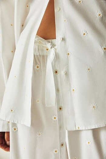 Zara organik pamuk papatya desenli pijama altı