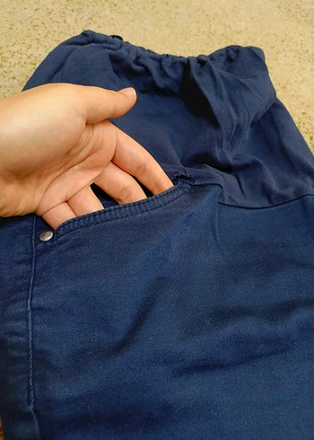 LC Waikiki Kadın Hamile Lacivert uzun Regular Fit Kot Pantolon