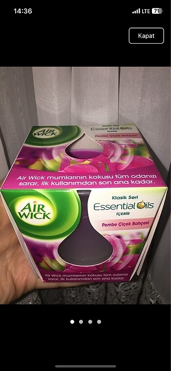Airwick kokulu mum 3 adet