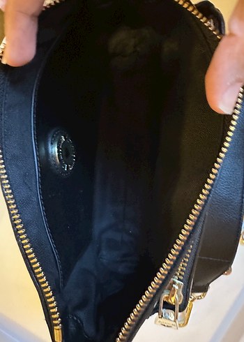 Beden altın Renk Love Moschino Siyah Deri Kadın Çanta