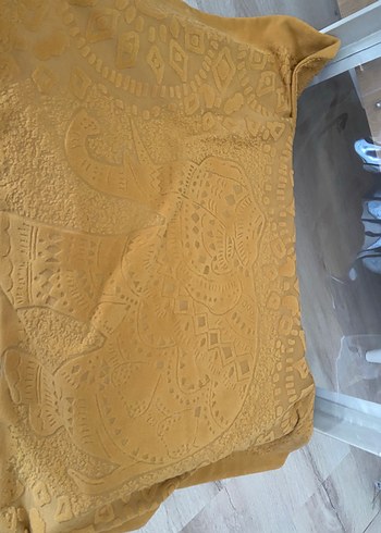 Karaca Home Sarı Nakışlı Nevresim ve Yastık Kılıfı Seti