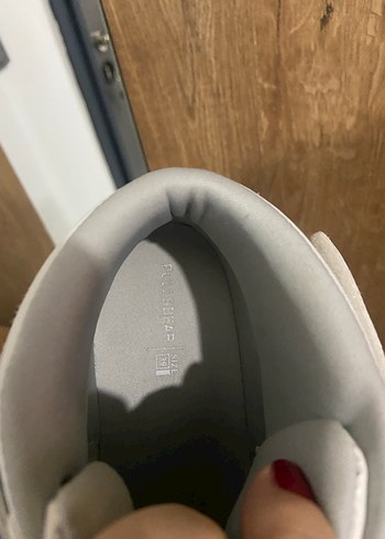 Pull and Bear Beyaz Platform Topuklu Minimalist Kadın Spor Ayakkabı