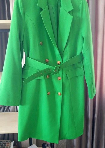 xl Beden Uzun Yeşil Kadın Blazer Ceket elbise