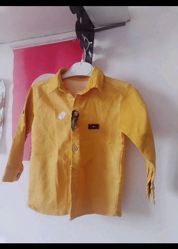 Uzun Kollu Sarı Erkek Gömlek - Görsel 2