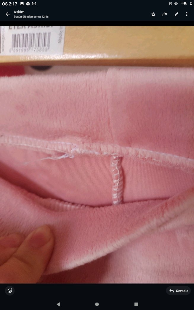 Kız Çocuk Pembe Elastik Belli Eşofman Altı kadife - Görsel 3